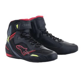 zapatillas alpinestars faster 3 rideknit negro rojo amarillo fluor