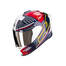 casco scorpion exo r1 evo air victory rojo azul amarillo en murcia francisco belmonte