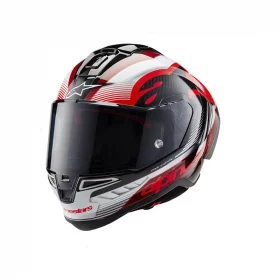 casco alpinestars supertech r10 team grafica negro carbono rojo blanco en murcia francisco belmonte