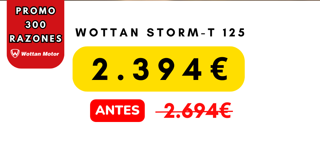 precio wottan storm-t 125 resto colores en francisco belmonte murcia